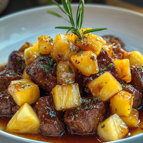 Honey Garlic Pineapple Beef