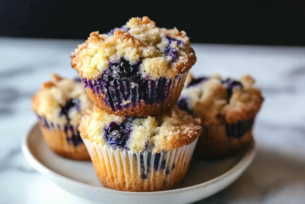 Browned Butter Blueberry Muffins