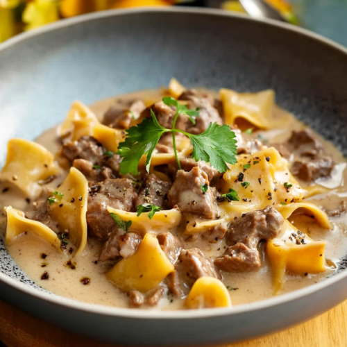 Slow Cooker Beef Stroganoff