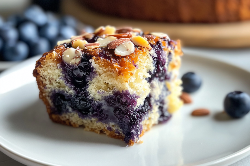Blueberry Almond Praline Cake