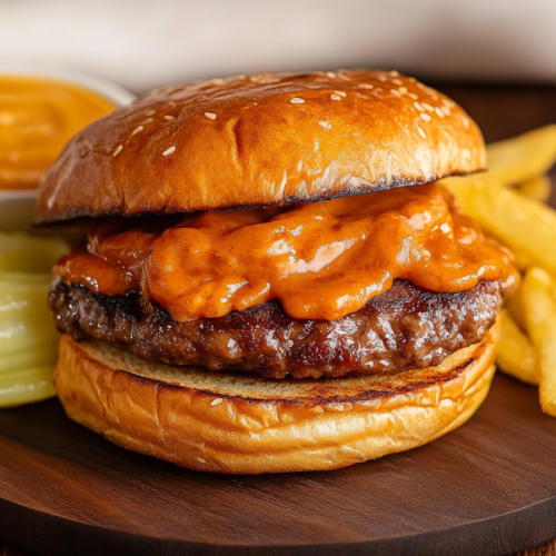 Smash Burger with Homemade Sauce