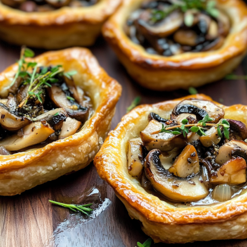 Mushroom, Shallot, and Herbed Goat Cheese Tarts