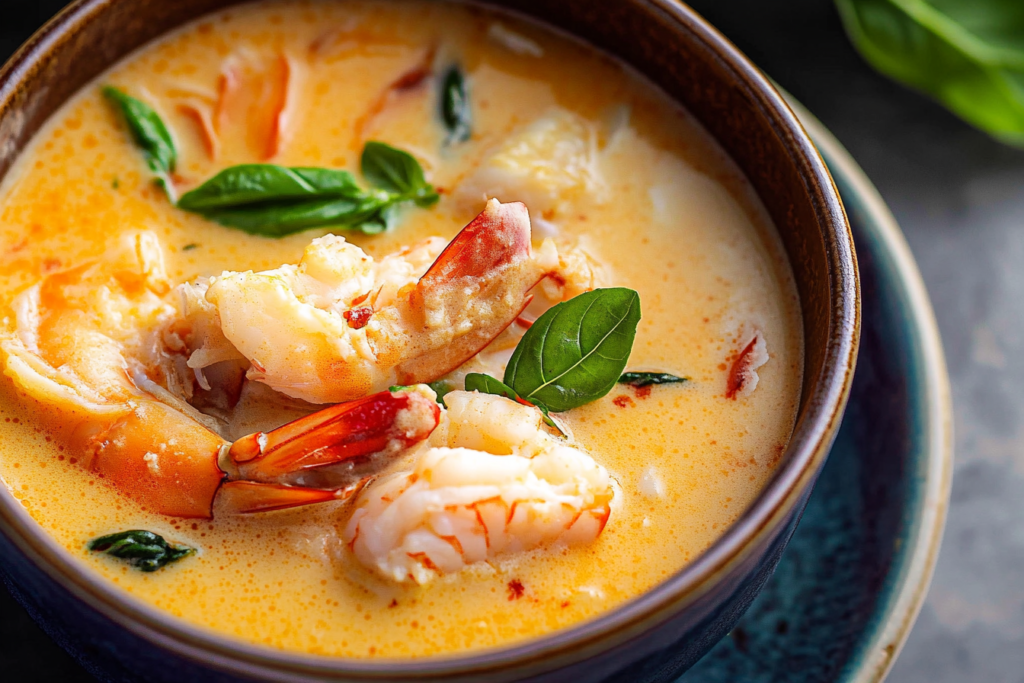 Coconut Crab Soup with Shrimp
