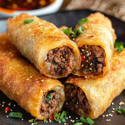 Ginger Cranberry & Walnut Crispy Beef Rolls