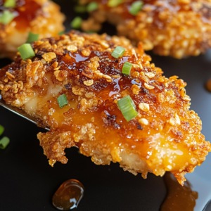 Oven-Fried Cornflake Chicken with Spicy Honey