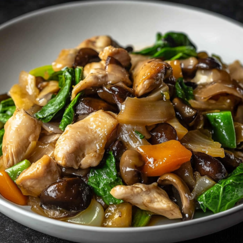 Moo Goo Gai Pan (Mushroom and Chicken Stir-Fry)