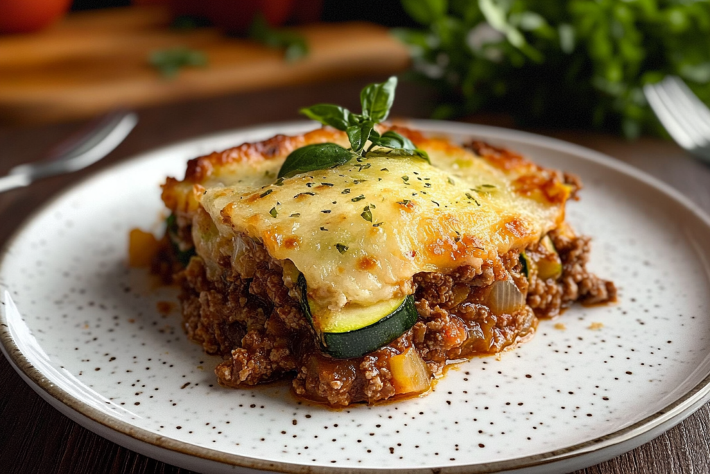 Zucchini and Ground Beef Casserole