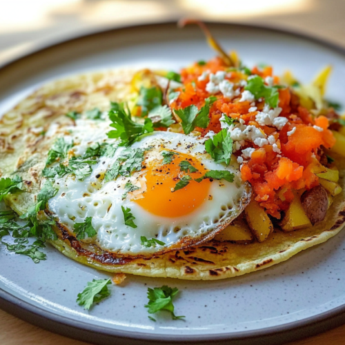 Crispy Potato, Egg & Cheese Taco