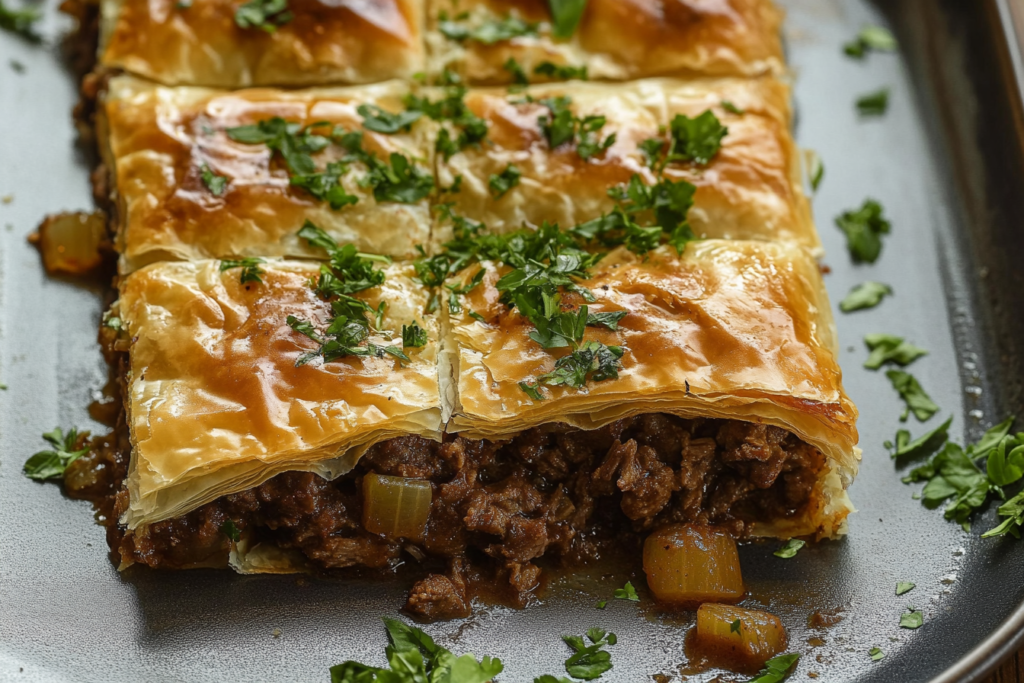 Egyptian Beef Goulash (Phyllo Beef Pie)