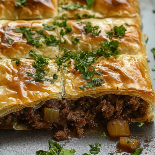 Egyptian Beef Goulash (Phyllo Beef Pie)