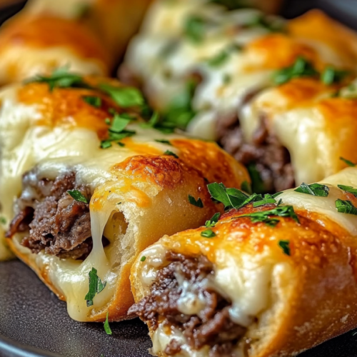 Philly Cheesesteak Stuffed Cheesy Breadsticks