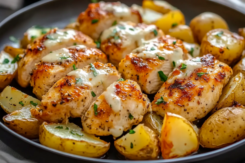 Garlic Parmesan Chicken Potatoes