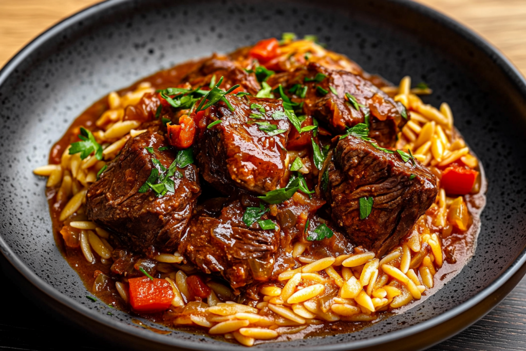 Beef Giouvetsi (Braised Beef and Orzo)