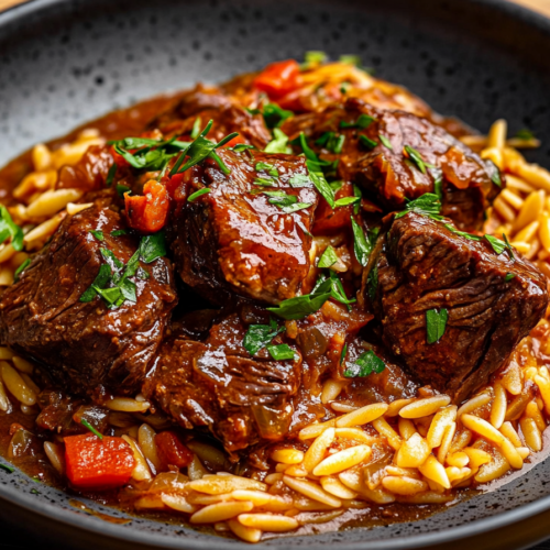 Beef Giouvetsi (Braised Beef and Orzo)