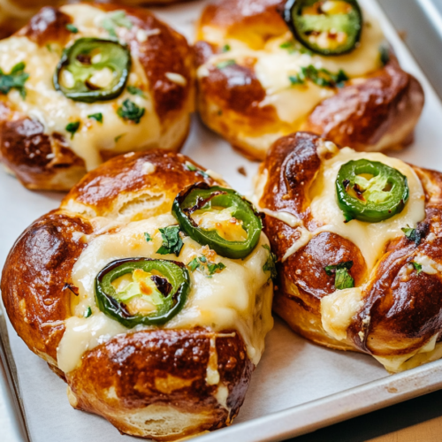 Cheddar Jalapeño Soft Pretzels