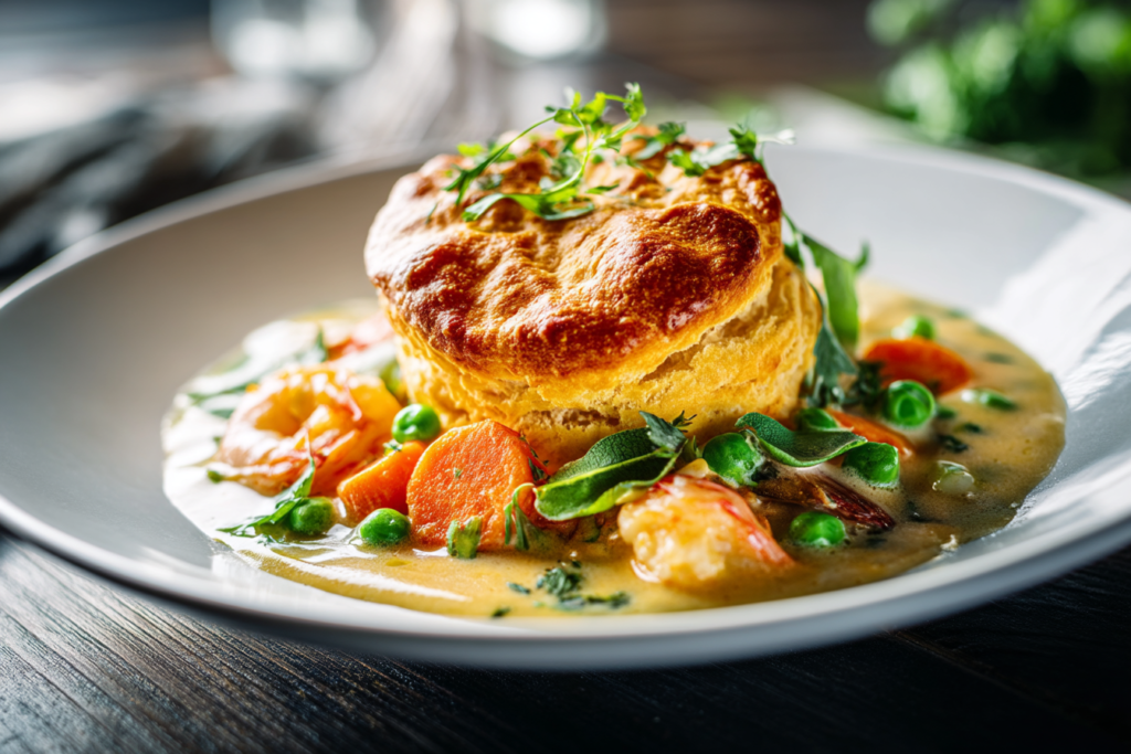 Cheddar Bay Biscuit Seafood Pot Pie