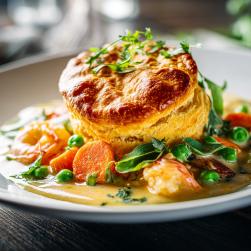 Cheddar Bay Biscuit Seafood Pot Pie