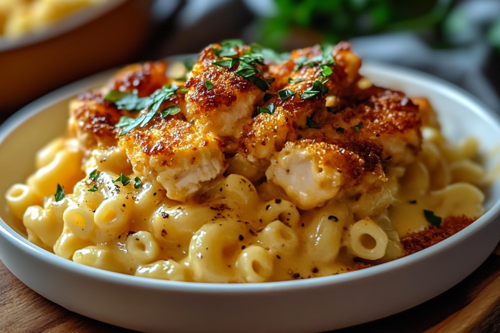 Honey Pepper Chicken Mac and Cheese