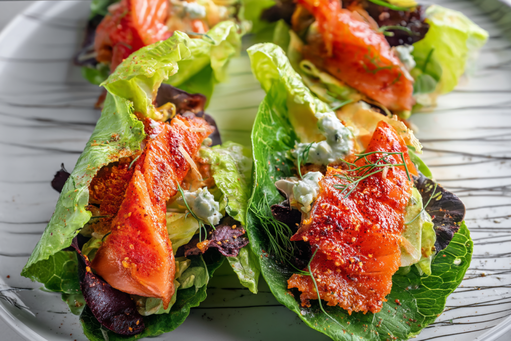 Smoked Salmon Caesar Wraps