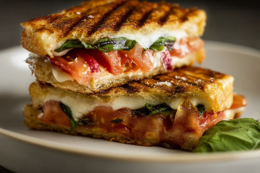 Tomato, Mozzarella, and Basil Panini