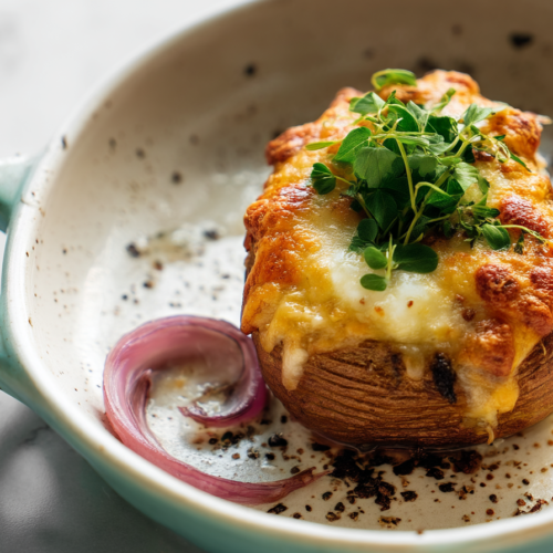 Garlic Stuffed Potatoes