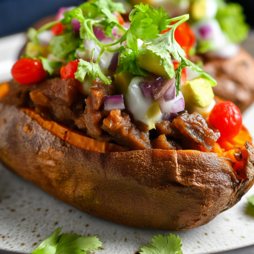 Taco Stuffed Sweet Potatoes