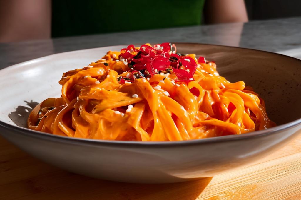 Spicy Gochujang Alfredo Pasta
