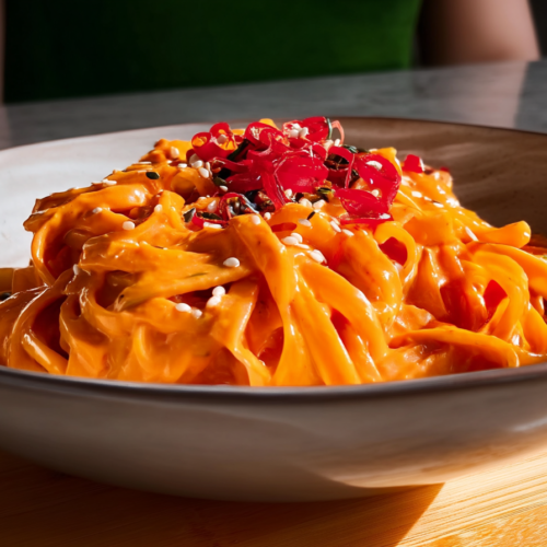 Spicy Gochujang Alfredo Pasta