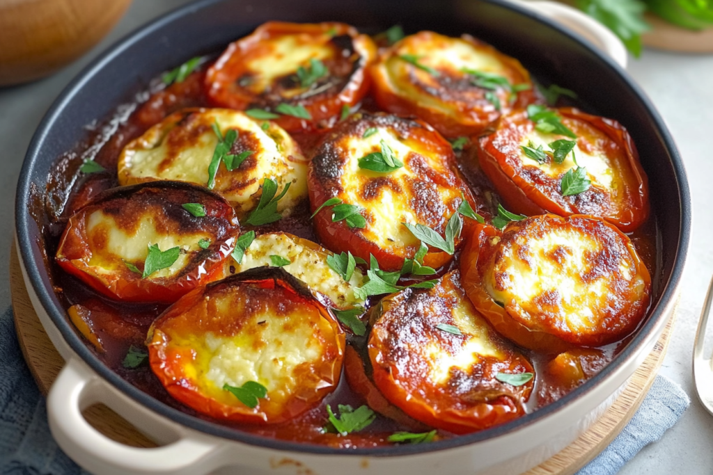 Mediterranean Tomato and Halloumi Bake