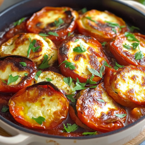 Mediterranean Tomato and Halloumi Bake