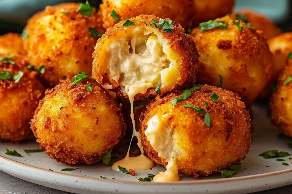 Crispy Potato Croquettes with Creamy Chicken Filling