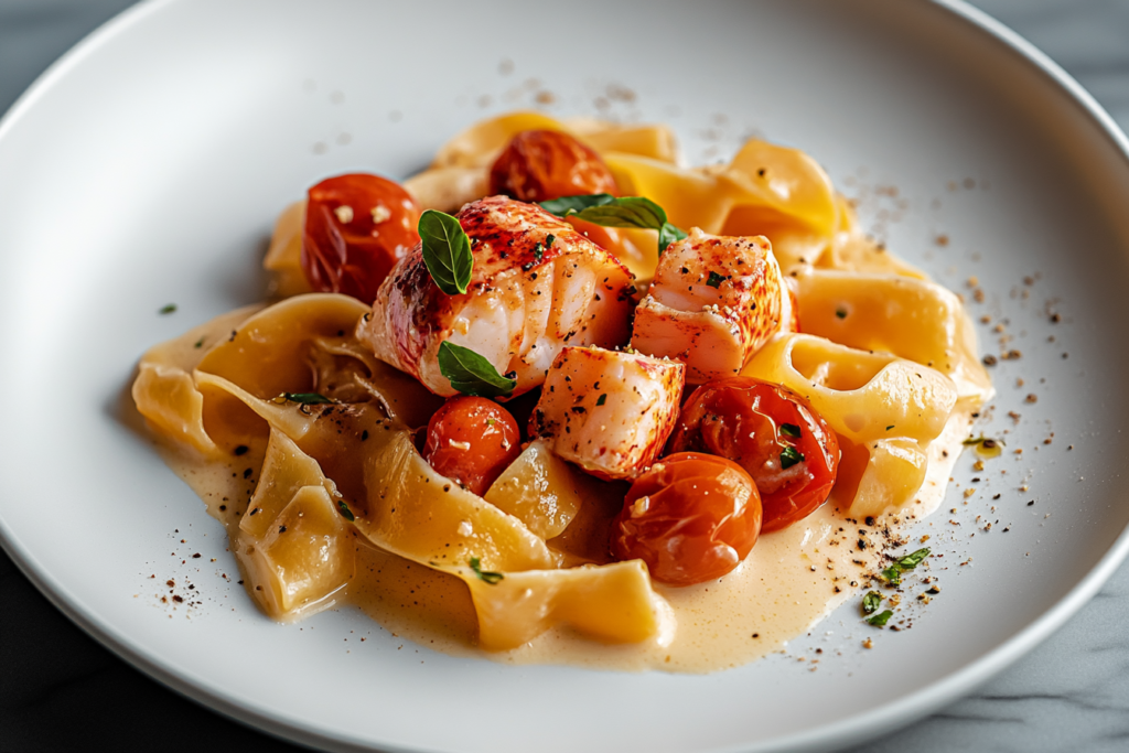 Creamy Tomato and Lobster Pasta