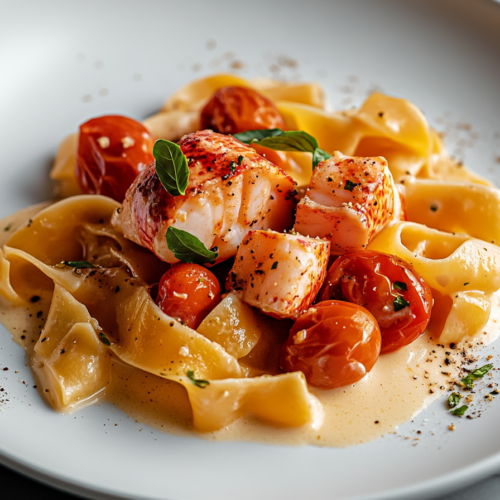 Creamy Tomato and Lobster Pasta