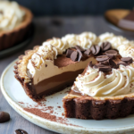 Dark Chocolate Tart with Espresso Whipped Cream