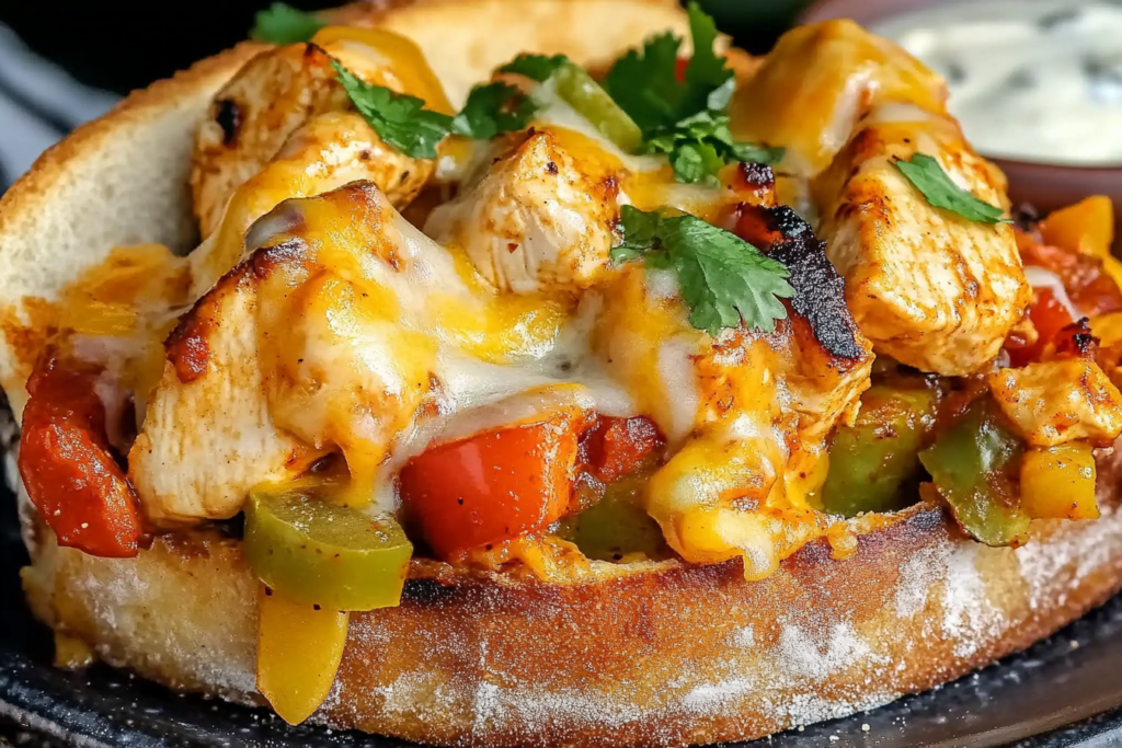Cheesy Chicken Fajita Melts