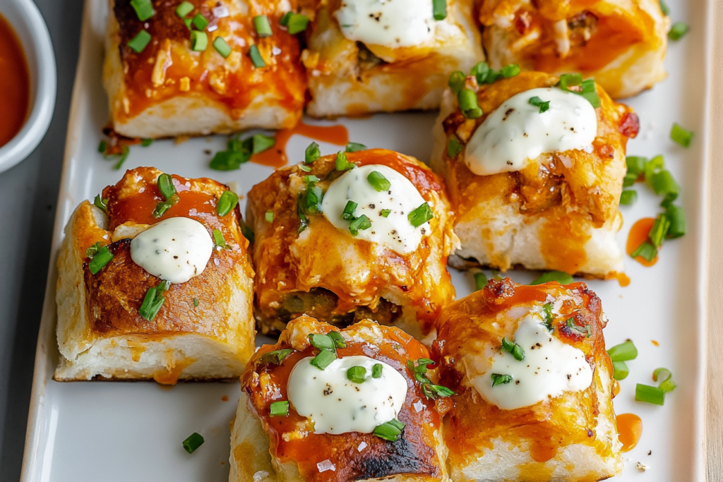 Buffalo Chicken-Stuffed Rolls