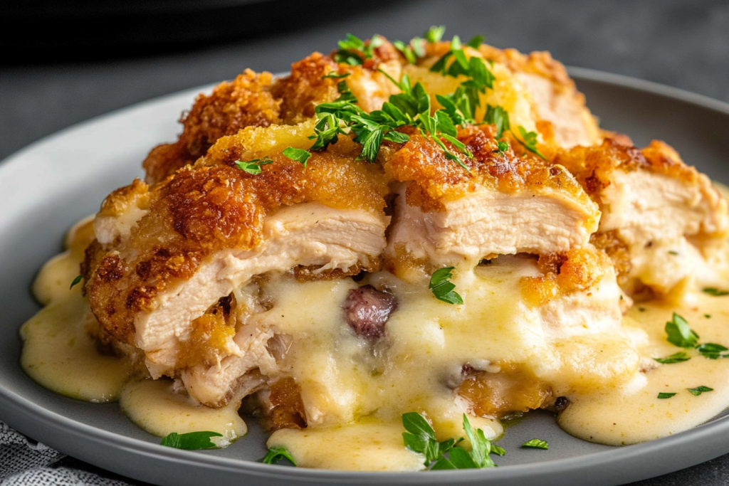 Slow Cooker Chicken Cordon Bleu